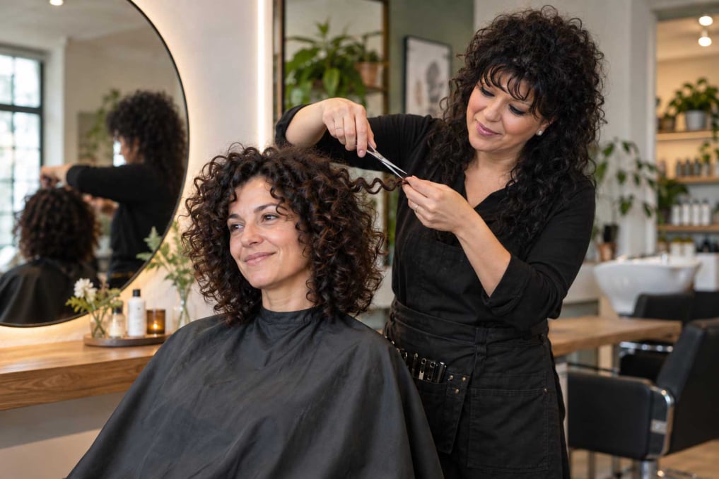 Locken-Spezialschnitt für natürlich fallende Locken